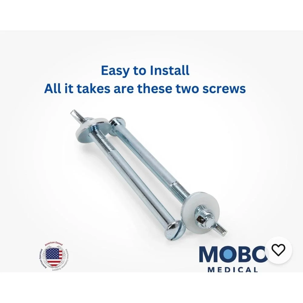 MOBO MEDICAL Heavy Duty Elongated‎ Toilet Seat Riser 3.5 Inch Lift 300 pound max